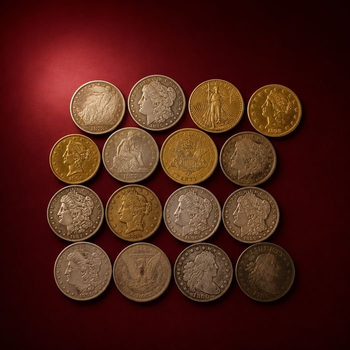 Gold and silver coins from a private collection